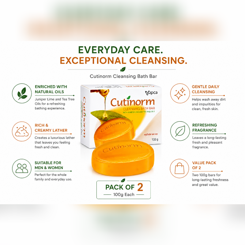 Cutinorm Cleansing Bath Bar 100gm-(Pack of 2)