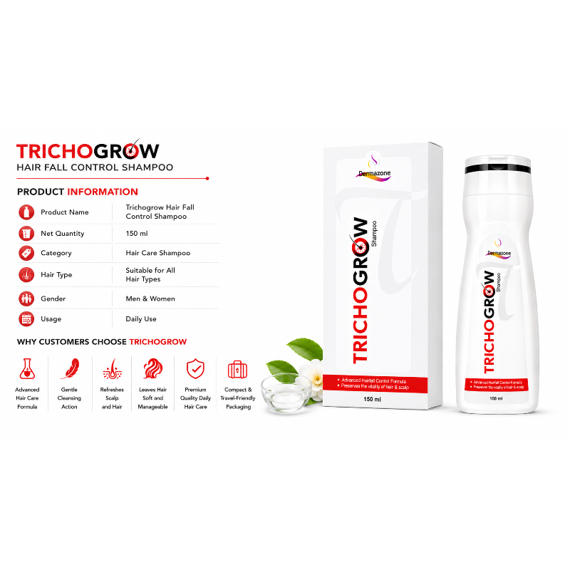 Trichogrow Hair Fall Control Shampoo (150ml)