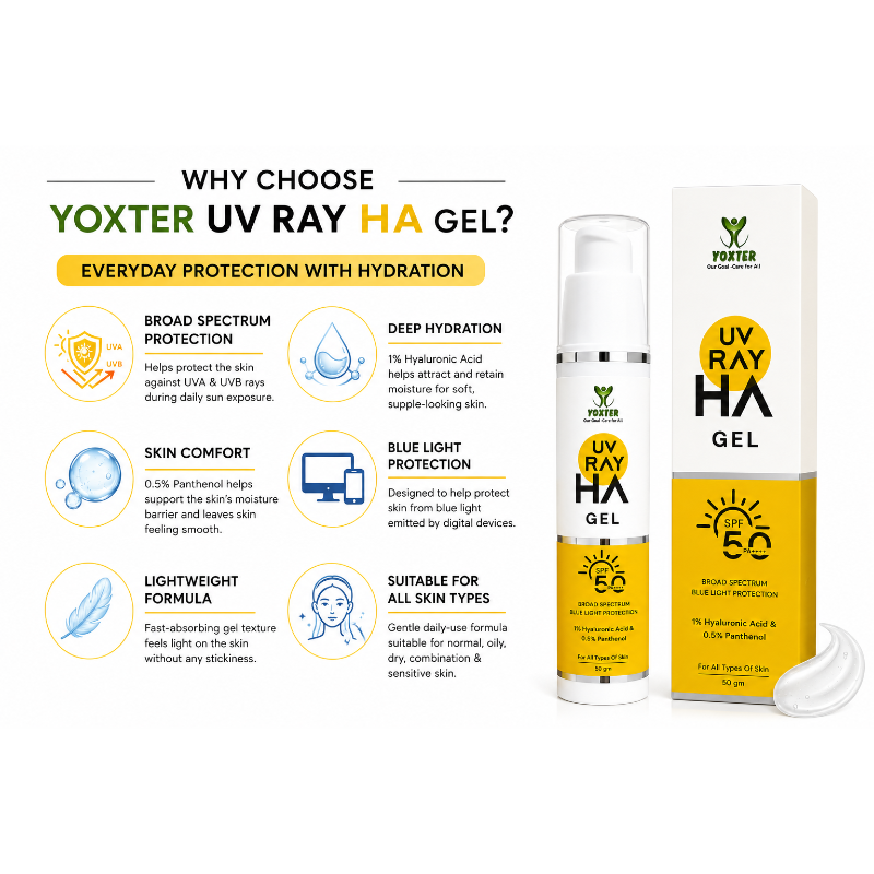 UVRAY HA Gel SPF 50 PA++++ Sunscreen Gel (50gm)