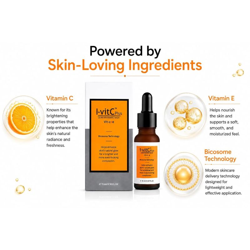 I-vitC Plus Ultra Whitening Serum with Vit-C+E (15ml)