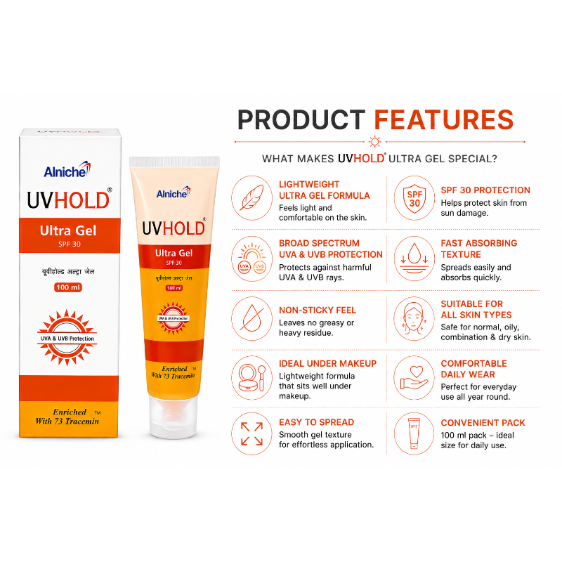 UVHOLD Ultra Gel SPF 30 Sunscreen Gel (100ml)