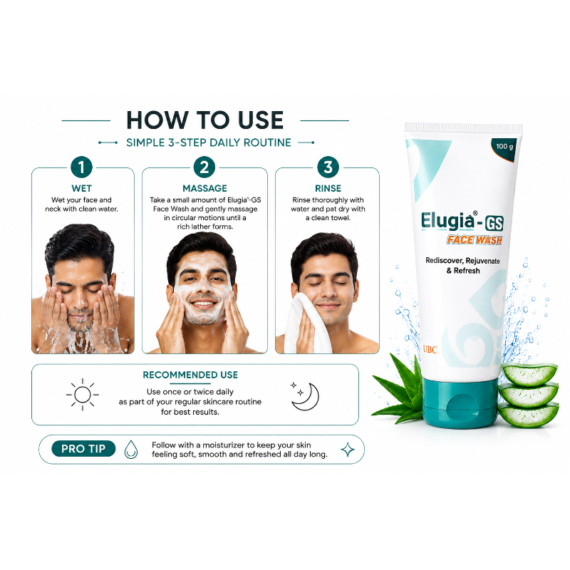Elugia-GS Face Wash for Oily & Acne-Prone Skin (100gm)