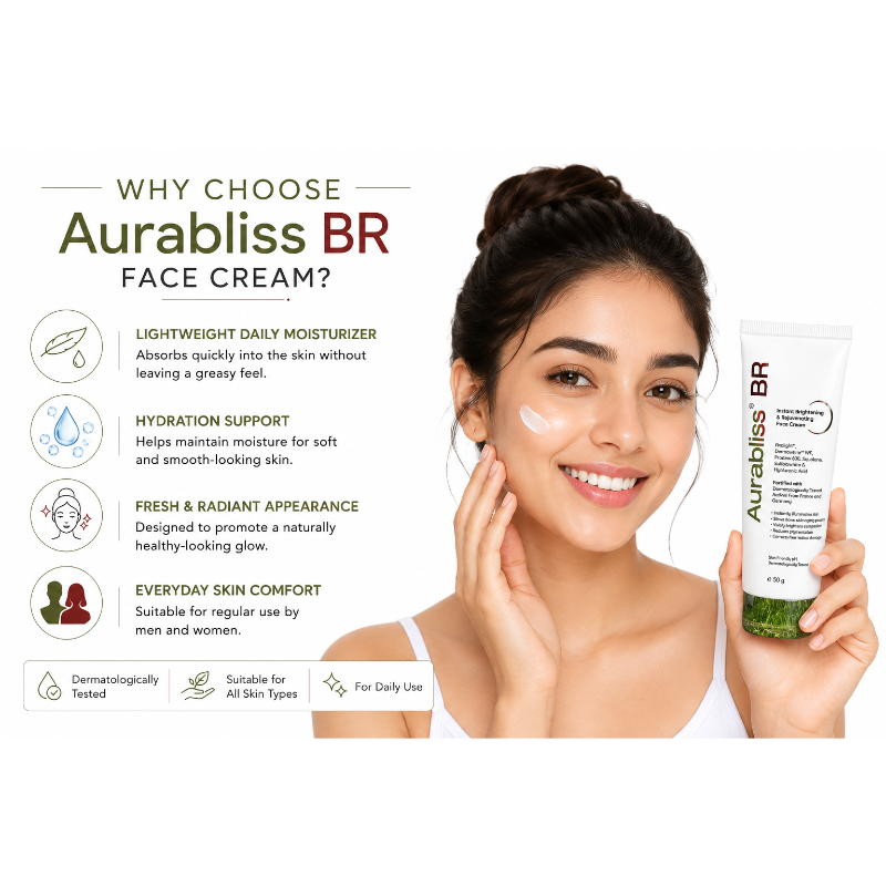 Aurabliss BR Instant Brightening & Rejuvenating Face Cream (50gm)