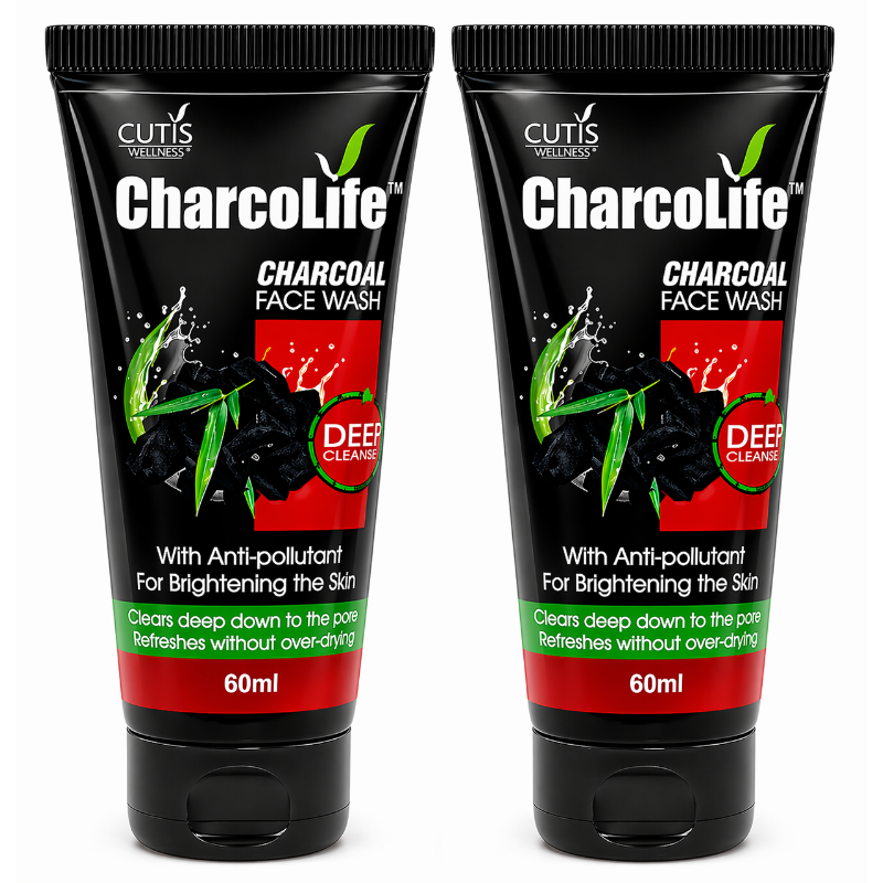 CharcoLife Charcoal Face Wash 60gm-(Pack Of 2)