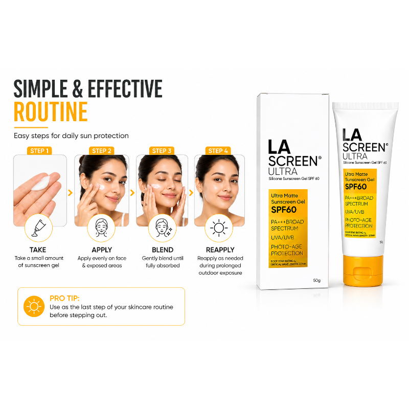La Screen Ultra Silicone Sunscreen Spf 60 P+++ Gel 50gm