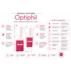 Optiphil Daily Advance Moisturizer Lotion for Face & Body (100ml)