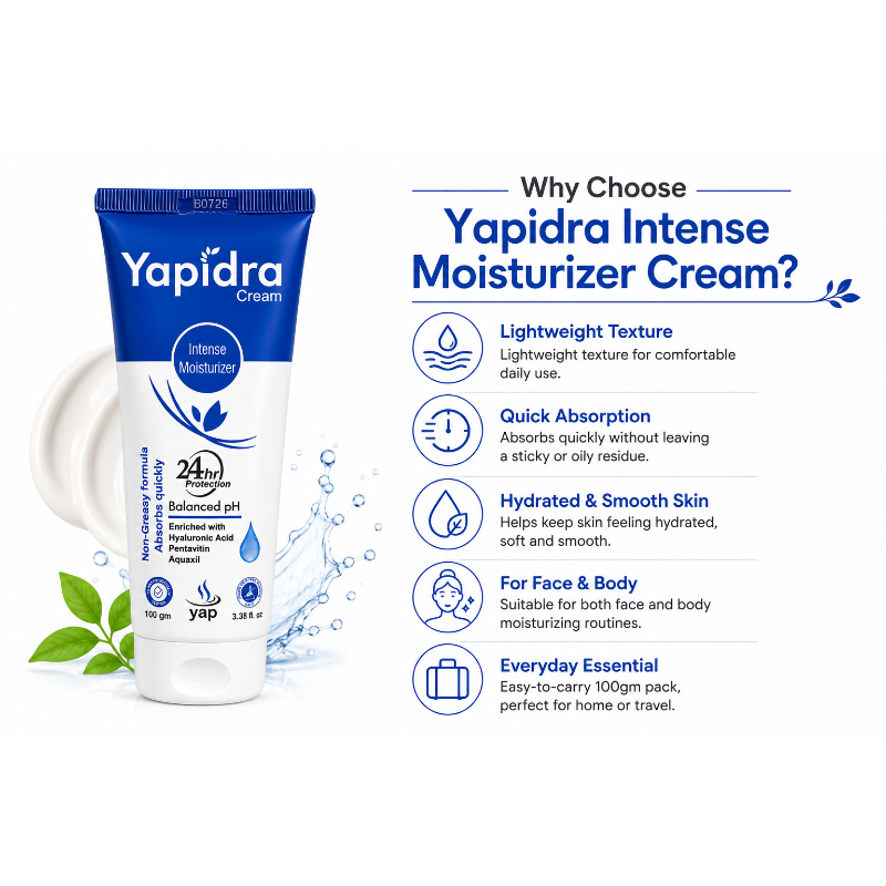 Yapidra Intense Moisturizer Cream (100gm)