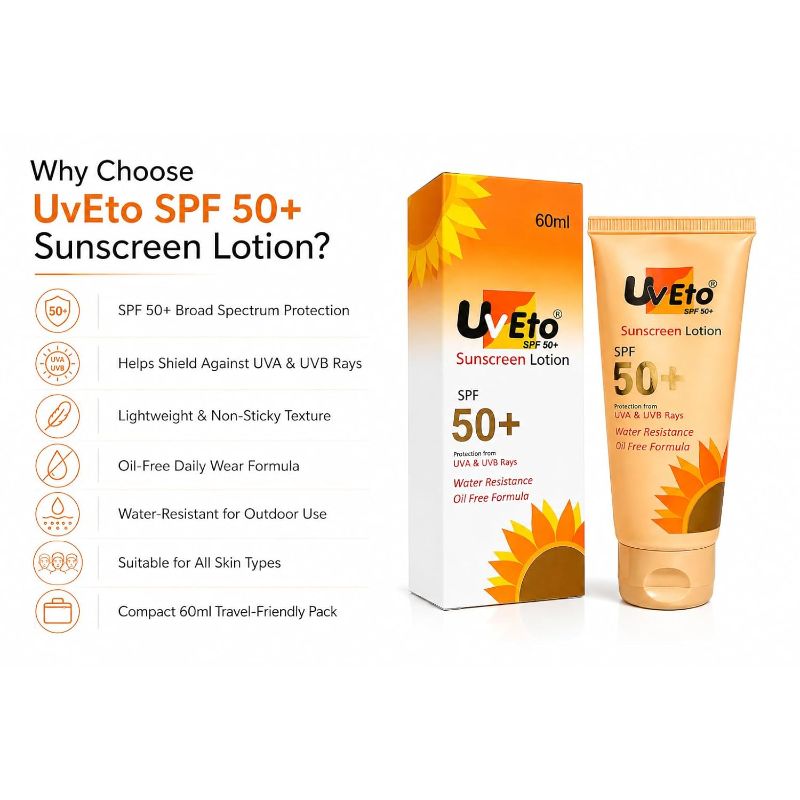 UvEto SPF 50+ Sunscreen Lotion 60ml