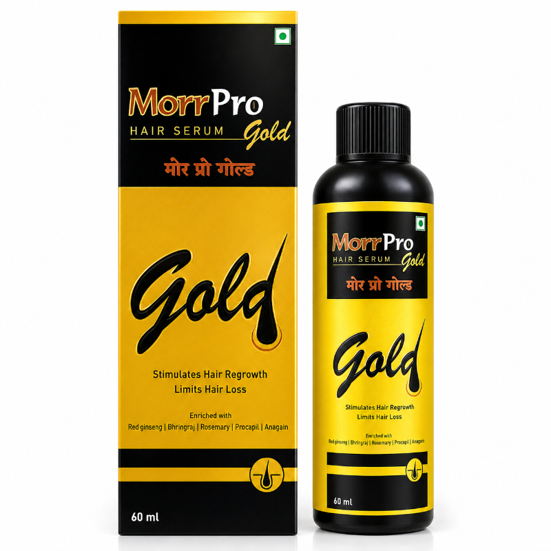 Morr Pro Gold Hair Serum | Hair Regrowth & Anti-Hair Fall Treatment (60ml)