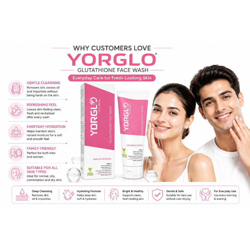YORGLO Glutathione Face Wash (100gm)