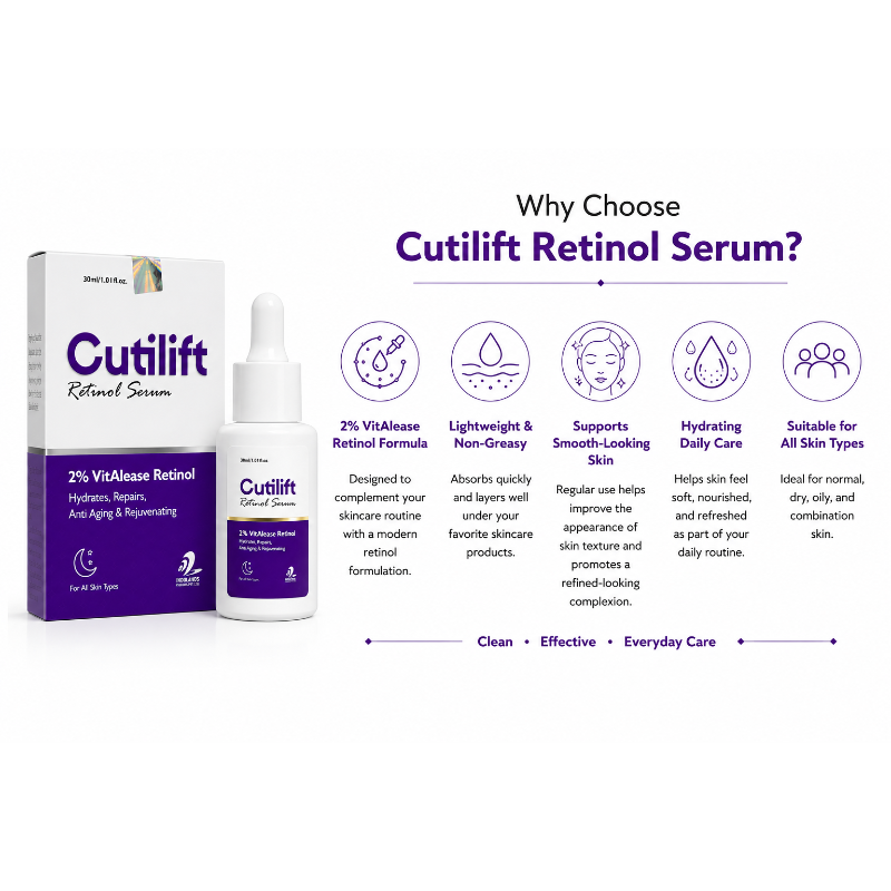 Cutilift 2% VitAlease Retinol Face Serum (30ml)