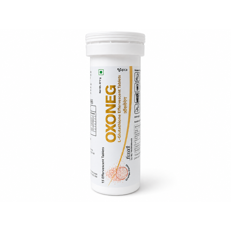 OXONEG L-Glutathione Effervescent Tablets 500mg | Orange Flavor | 1 x 15 Tablets