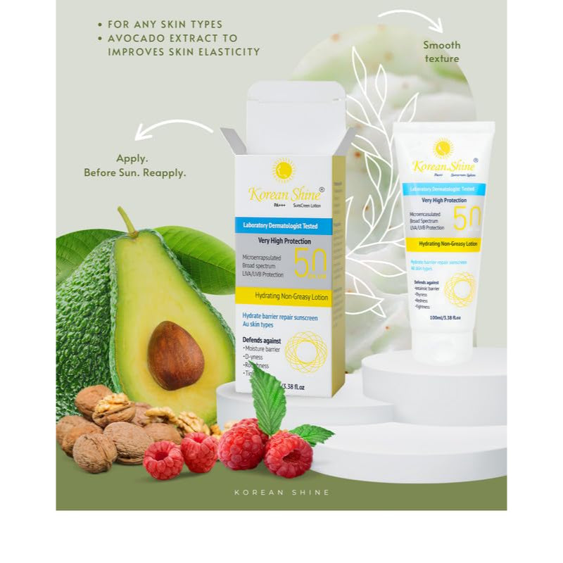 Korean Shine Sunscreen SPF 50 PA+++ 100ml