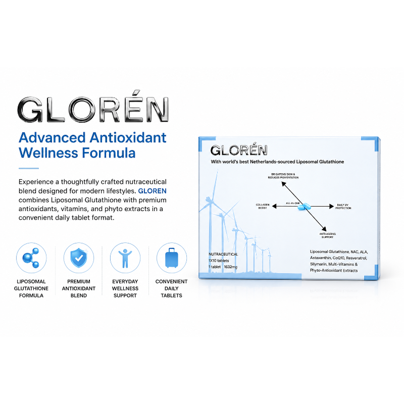 Gloren Liposomal Glutathione Nutraceutical Tablet, 10 Tablets