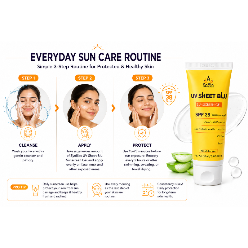 UV Sheet Blu SPF 38 PA+++ Sunscreen Gel (60ml)