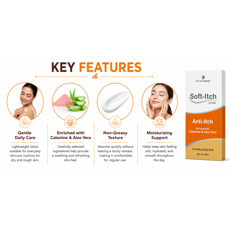 Soft-Itch Anti-Itch Lotion for Itchy & Dry Skin (50ml)