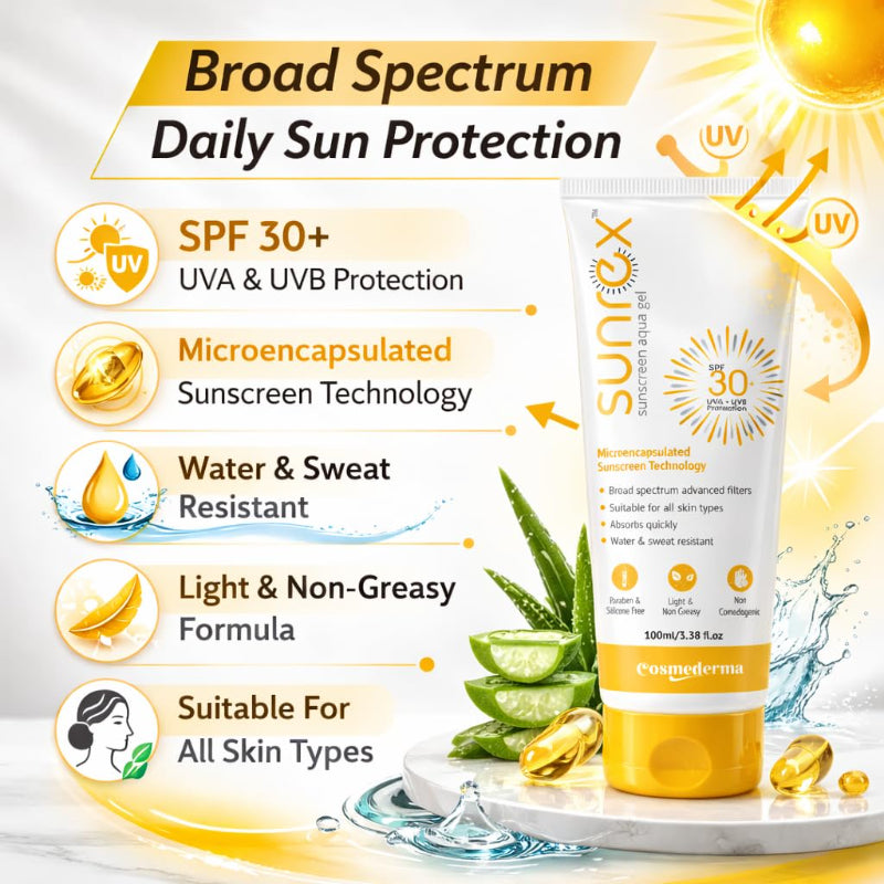 SUNREX Sunscreen Aqua Gel SPF 30+ 100ml