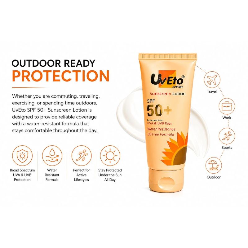UvEto SPF 50+ Sunscreen Lotion 60ml