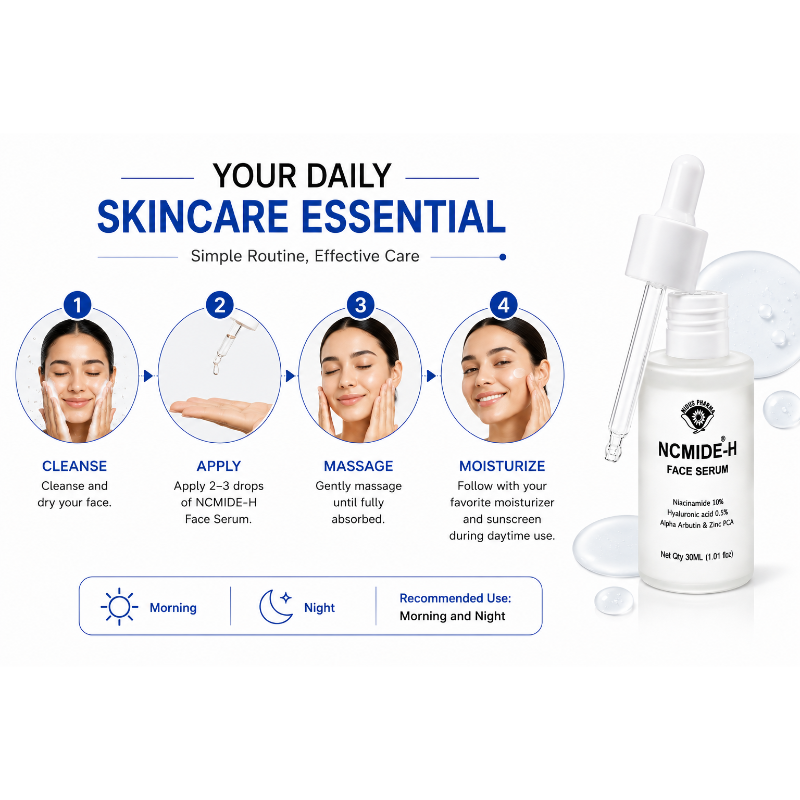 NCMIDE-H Face Serum | Niacinamide 10% + Hyaluronic Acid 0.5% + Alpha Arbutin & Zinc PCA | 30ml