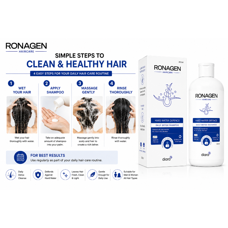 RONAGEN Hard Water Defence Daily Detox Shampoo (200ml)