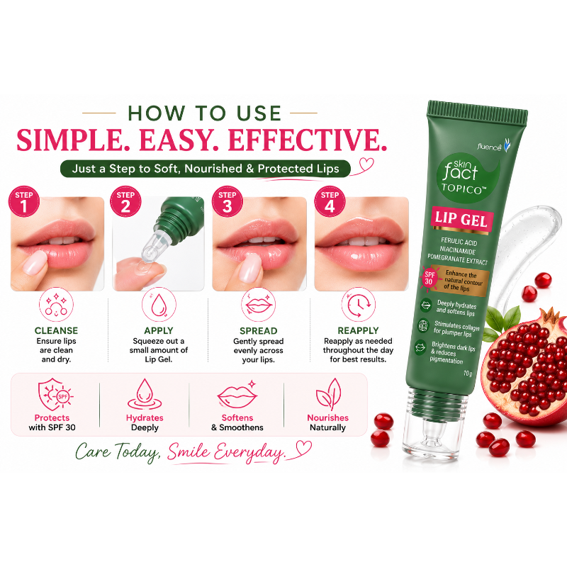 Fluence Skin Fact Topico Lip Gel SPF 30 (10gm)