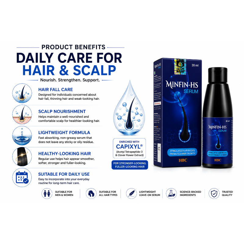 Minfin-HS Hair Growth Serum 30 ml | For Hair Fall Control & Scalp Nourishment