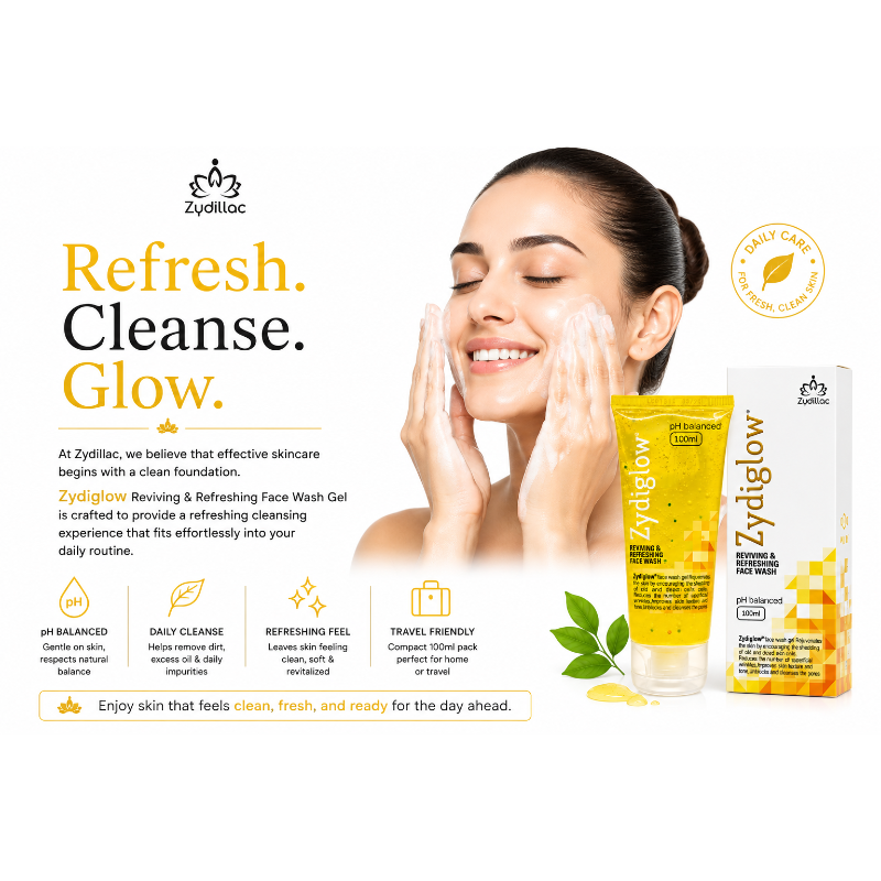Zydiglow Reviving & Refreshing Face Wash Gel (100ml)