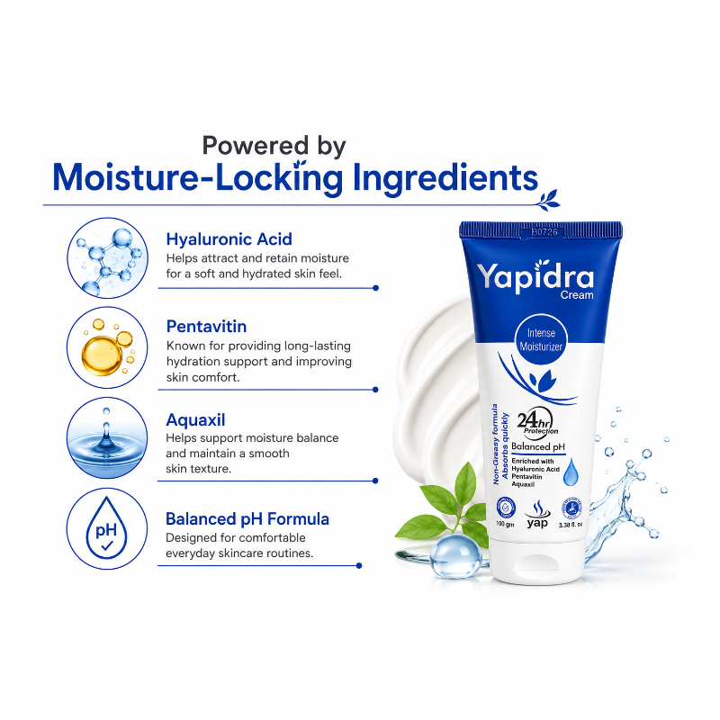 Yapidra Intense Moisturizer Cream (100gm)