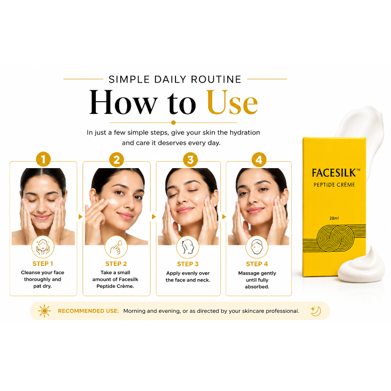 Facesilk Peptide Crème 20ml | Peptide Face Cream for Hydration & Skin Nourishment