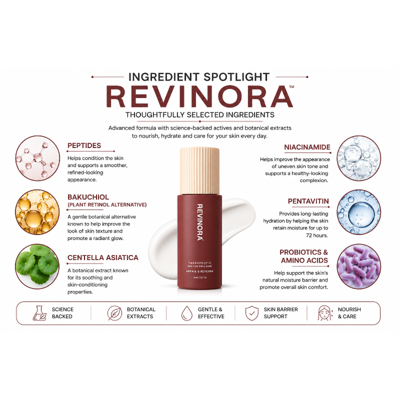 Revinora Advanced Peptide–Bio Retinol Emulsion (30ml)