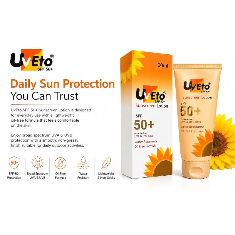 UvEto SPF 50+ Sunscreen Lotion 60ml