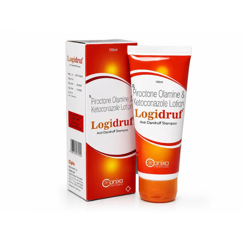 Logidruf Anti-Dandruff Shampoo 100ml | Ketoconazole & Piroctone Olamine