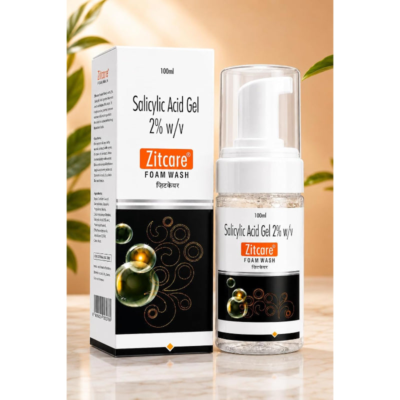 Zitcare Salicylic Acid 2% Foam Face Wash (100ml)