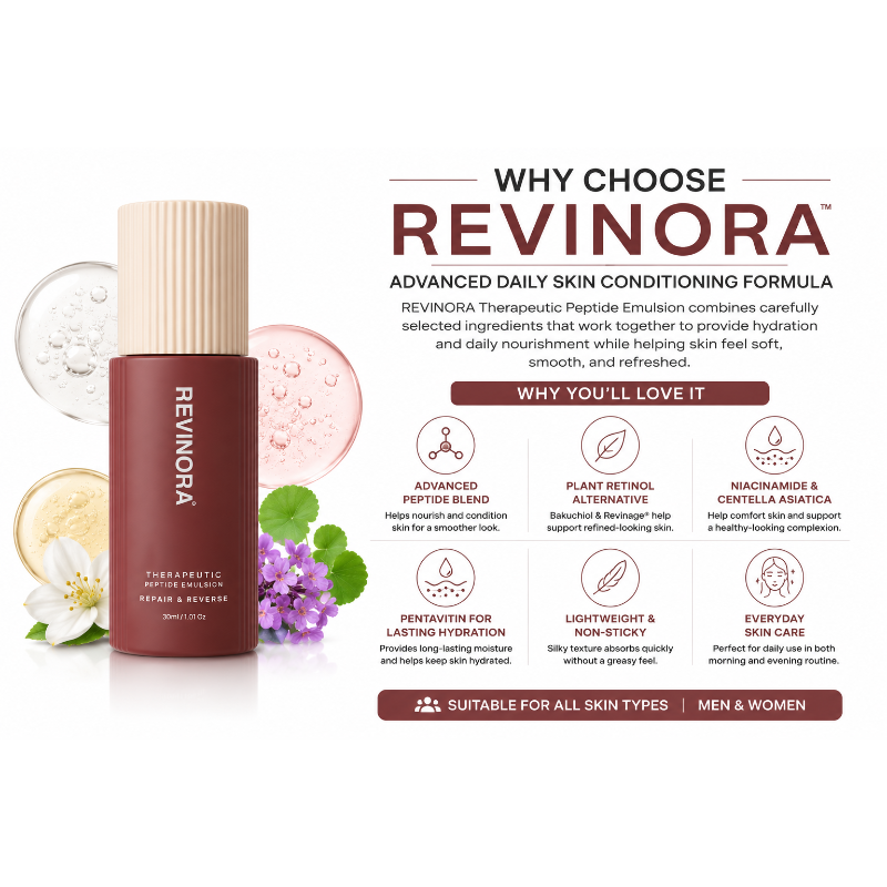 Revinora Advanced Peptide–Bio Retinol Emulsion (30ml)