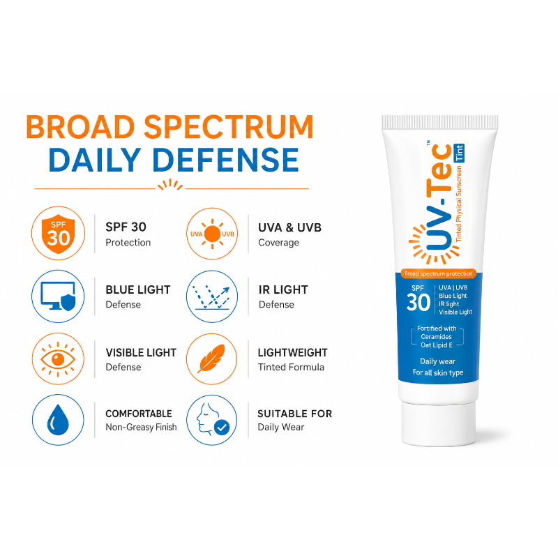 UV-Tec SPF 30 Tinted Physical Sunscreen Gel 30gm