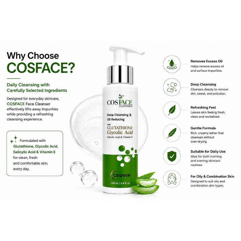 COSFACE Deep Cleansing & Oil Reducing Face Cleanser (100ml)