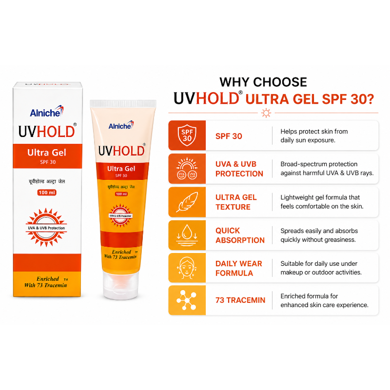 UVHOLD Ultra Gel SPF 30 Sunscreen Gel (100ml)