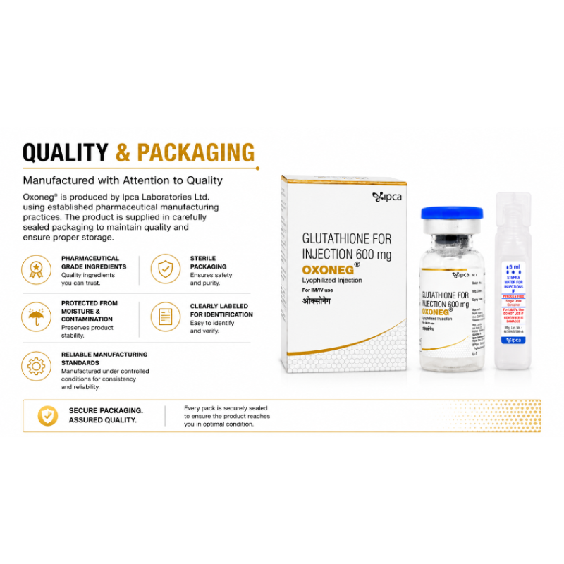 Oxoneg Glutathione 600 mg Lyophilized Injection