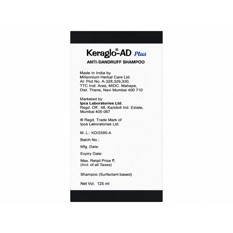 IPCA Keraglo-AD Plus Anti-Dandruff Shampoo (125ml)