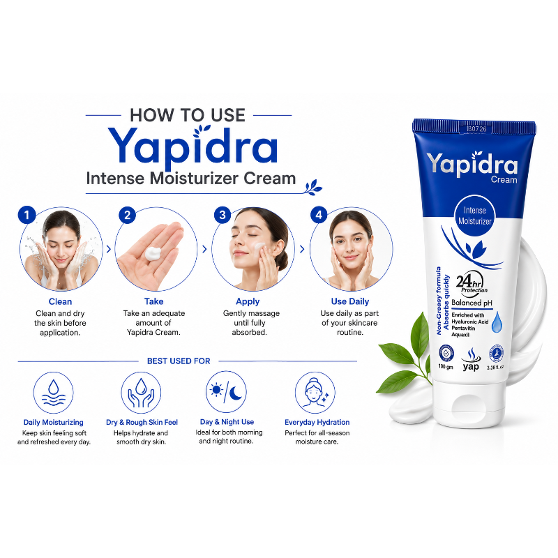 Yapidra Intense Moisturizer Cream (100gm)
