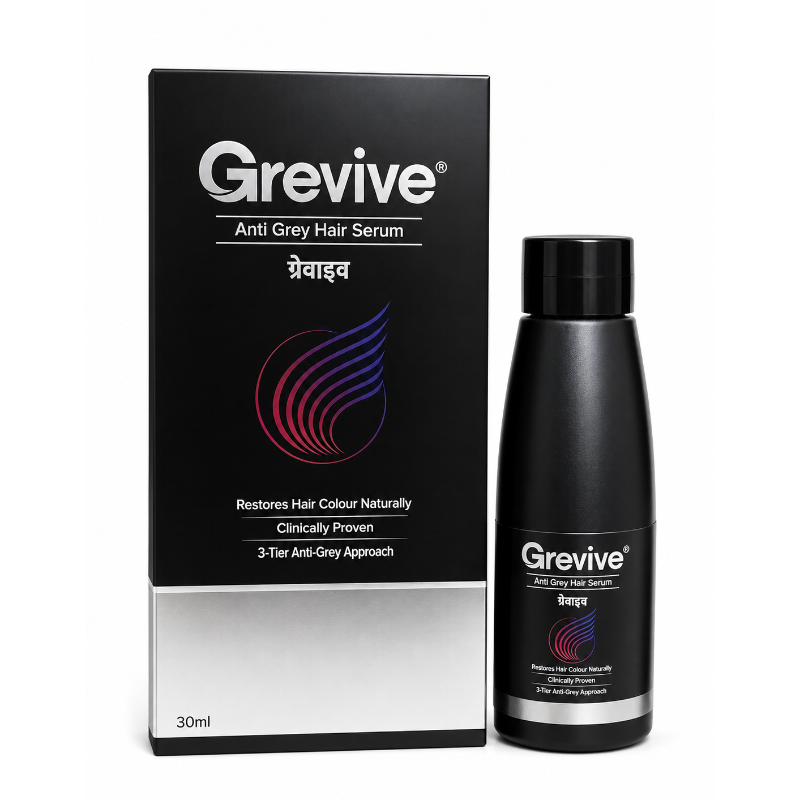 Grevive Anti Grey Hair Serum 30ml | Natural Hair Color Restoration Serum for Men & Women