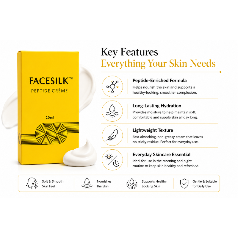 Facesilk Peptide Crème 20ml | Peptide Face Cream for Hydration & Skin Nourishment