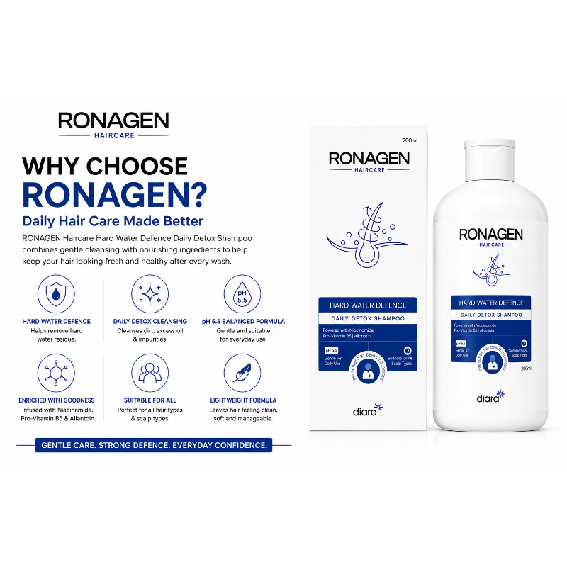 RONAGEN Hard Water Defence Daily Detox Shampoo (200ml)