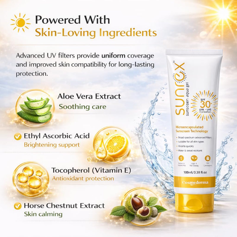 SUNREX Sunscreen Aqua Gel SPF 30+ 100ml