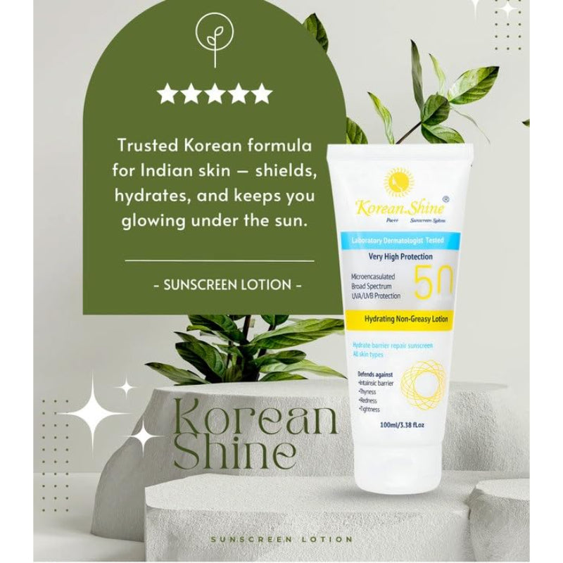 Korean Shine Sunscreen SPF 50 PA+++ 100ml