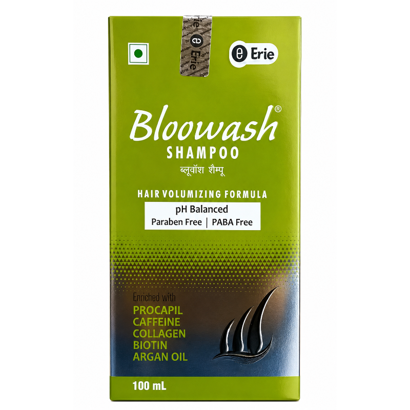 Bloowash Hair Volumizing Shampoo with Procapil, Caffeine, Biotin & Argan Oil | pH Balanced | 100ml