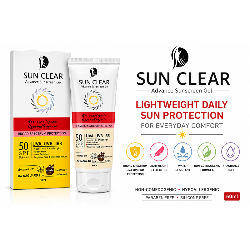 SUN CLEAR Advance Sunscreen Gel SPF 50 PA+++ (60ml)