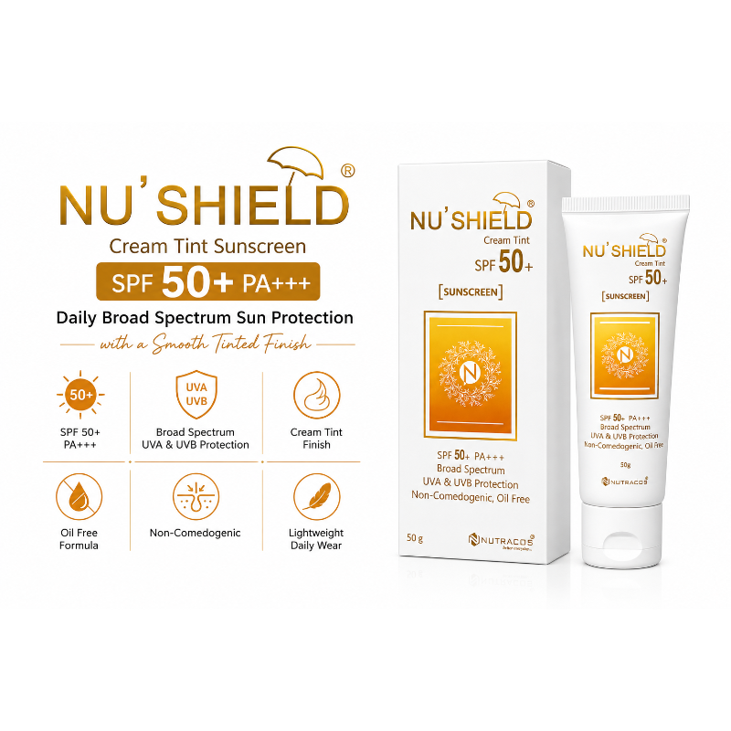 NU’SHIELD Cream Tint Sunscreen SPF 50+ PA+++ (50gm)