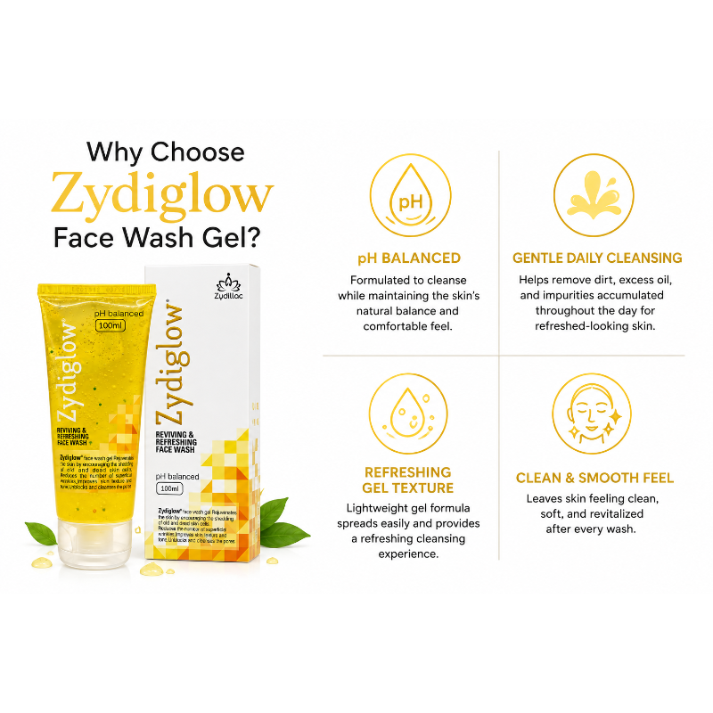 Zydiglow Reviving & Refreshing Face Wash Gel (100ml)