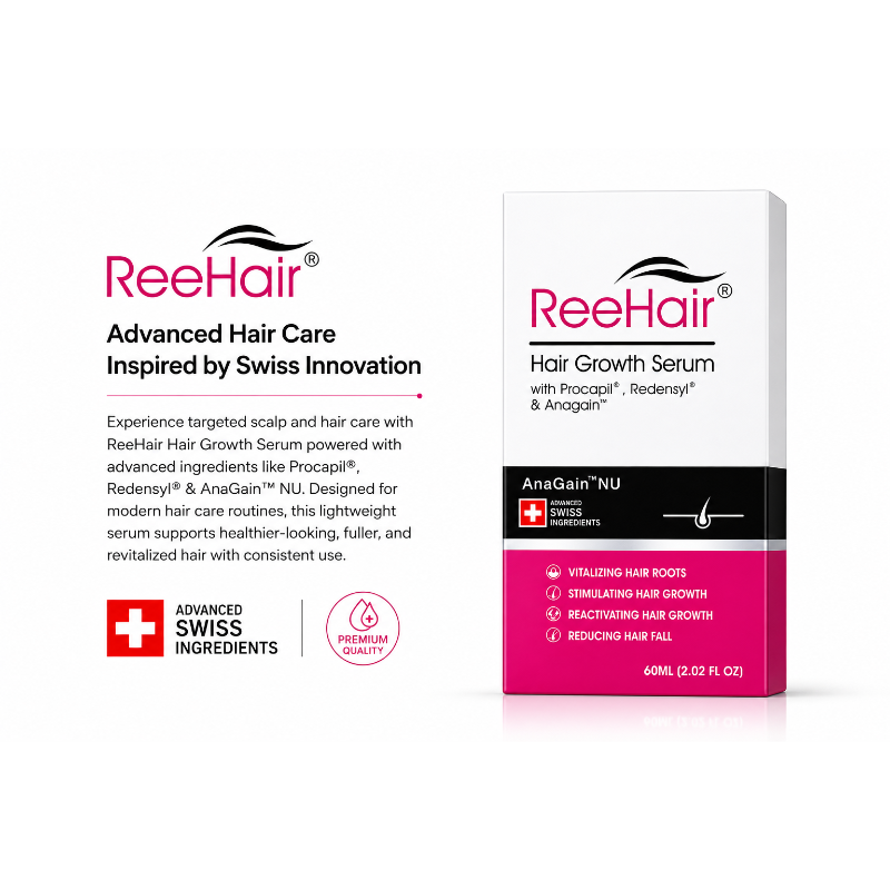 ReeHair Hair Growth Serum with Procapil, Redensyl & Anagain (60ml)